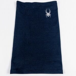 SPYDER Unisex OS Black Stretchy Cruise Tube Face Mask/Cover Silver Spider Logo